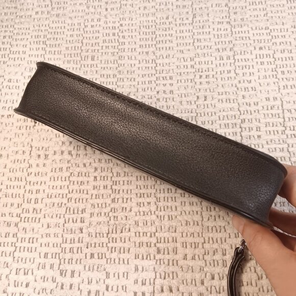 Nine West black faux leather wristlet & chain convertible straps handbag purse - Picture 5 of 15